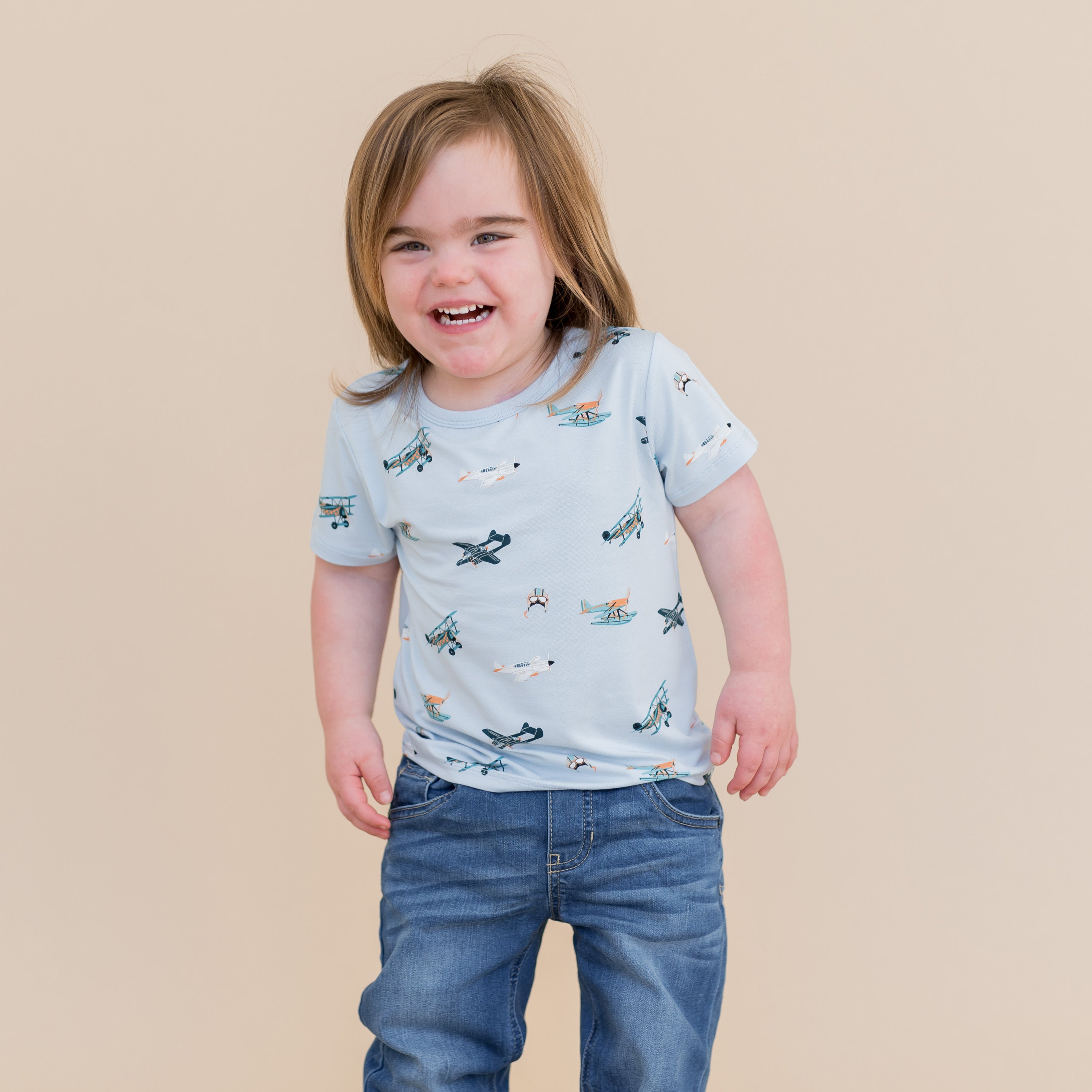 Toddler Basic Tee in Take Off